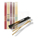 Kit Baquetas Diversas 5b 5a 7a 2b + Feltro Liverpool