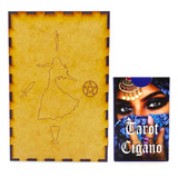 Kit Baralho Cigano 36 Cartas E Porta Tarô Caixa Madeira