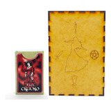 Kit Baralho Tarô Cigano 36 Cartas E Porta Tarô Caixa Madeira