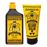 Kit Barba Forte Danger Shampoo + Balm Para Barba