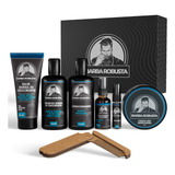 Kit Barba Shampoo Condicionador Balm Oleo Cera Perfume Pente