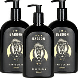 Kit Barbeiro Profissional Bancada 3x Shave Cream Baboon 