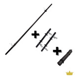 Kit Barra Body Pump 1.50m + Protetor + Par Barra Oca 40 Cm