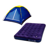 Kit Barraca Iglu 4 Pessoas + Colchão Casal Inflável Mor Life