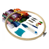 Kit Bastidores Completo P/ Iniciantes Bordado E Ponto Cruz