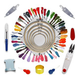 Kit Bastidores Completo P/ Iniciantes Bordado Ponto Cruz Top