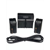 Kit Bat-eria Sony Np-f970 Hdr-ax2000e 2+1 Carregador Duplo