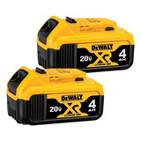 Kit Bateria 20v Li-ion Xr 4.0ah Dcb204 Dewalt C/ 2 Unidades