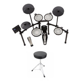 Kit Bateria Eletrônica Roland Td-07kv + Banco