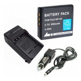 Kit Bateria Np-50 + Carregador Para Fuji Filmadora C/ Nf