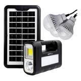 Kit Bateria Painel Solar 3 Lâmpadas
