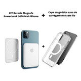 Kit Bateria Powerbank + Capa Magnética Compatível iPhone 11