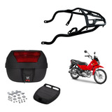 Kit Baú Bauleto 28l +bagageiro Suporte Vision Honda Pop 110 