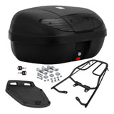Kit Bau Bauleto 45 Litros + Suporte Bagageiro Traseiro Motos