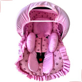 Kit Bebê Conforto Coroa Rosa Capa