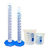 Kit Becker 100 E 250ml + Proveta De 100 E 250 Ml Poli