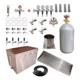 Kit Beer Truck 4 Vias Resfriador À Gelo Kegerator Premium