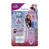 Kit Beleza Cabelo Infantil Frozen Pequeno 6 Itens Acessorios