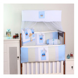 Kit Berço Athos Azul - Coleção Luxo