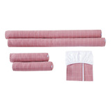 Kit Berço Rolinho 100% Algodão Padrão Americano - 07 Peças