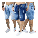 Kit Bermuda Jeans Masculina Short Qualidade