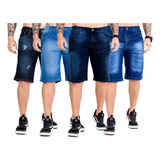 Kit Bermuda Jeans Masculino Lote 4 Unidades Preço De Atacado