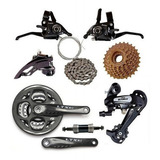 Kit Bicicleta 21 Vel Trocador Marcha Câmbio Catraca Corrente