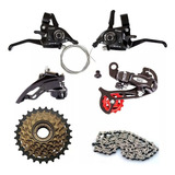 Kit Bicicleta 21 Vel Trocador Marcha Câmbio Catraca Paco Gta