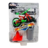 Kit Bicicleta De Dedo C/ Suspensão E Acessórios Verde