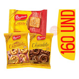Kit Biscoito Bauducco Sache Choco+gotas+cream Cracker 160un