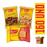 Kit Biscoito Bauducco Sache Choco+leite+cream Cracker 160un