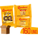 Kit Biscoito Sache Bauducco Choco+maize+cream Cracker 160un