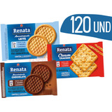 Kit Biscoito Sache Sortidos Renata Choco Cracker Leite 120