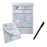 Kit Bloco Ficha De Anamnese + Cuidados Micropigmentação