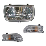 Kit Bloco Optico Do Farol + Par De Setas Traxx Star Jl 50