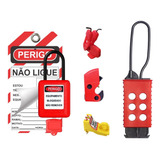 Kit Bloqueio Eletricista Nr10 Nr12 / Garra/cadeado/cartão Id