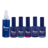 Kit Bluwe 6 Produtos Gel Base + Preparadores + Finalizador 