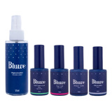 Kit Bluwe Prep + Top Coat + Gel Base 10ml + Step 1 + Step 2