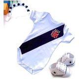 Kit Body Bebê Vasco + Tênis + Prendedor De Chupetas Unissex