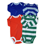 Kit Body Carters Com 4 Peças Manga Longa Menino Original Eua