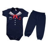 Kit Body + Mijão Ou Shorts Marinheiro Fantasia Mesversário