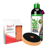 Kit Boina Espuma Laranja 6 + Composto Polidor Hsf Lincoln 