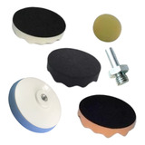 Kit Boinas De Polimento Espumas 5 Polegadas Suporte Adapta 