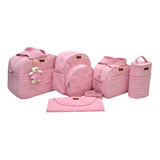 Kit Bolsa Bebê Maternidade Menina/feminino Luxo 5 Peças