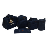 Kit Bolsa Bebê Maternidade Menino/masculino Luxo 5 Peças