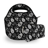 Kit Bolsa Com 1 Necessaire Isoflex - Black Skull Isoprene