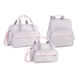 Kit Bolsa De Maternidade Frasqueira E Mochila Star Just Baby