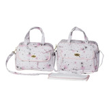 Kit Bolsa G + Média + Trocador Portatil Enxoval Bebe Mud12