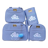 Kit Bolsa Mala Saída Maternidade Bebê Menino 5 Peças