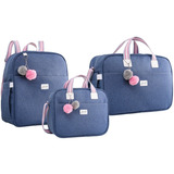 Kit Bolsa Maternidade, Frasqueira E Mochila Color Just Baby
